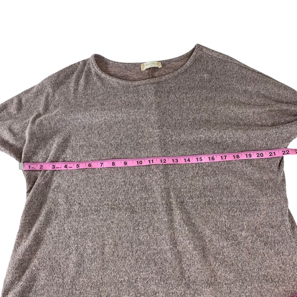 Altar'd State Womens Grey/pink Sweater Soft - Size M Double Ruffle Long Sleeves. - Picture 9 of 13